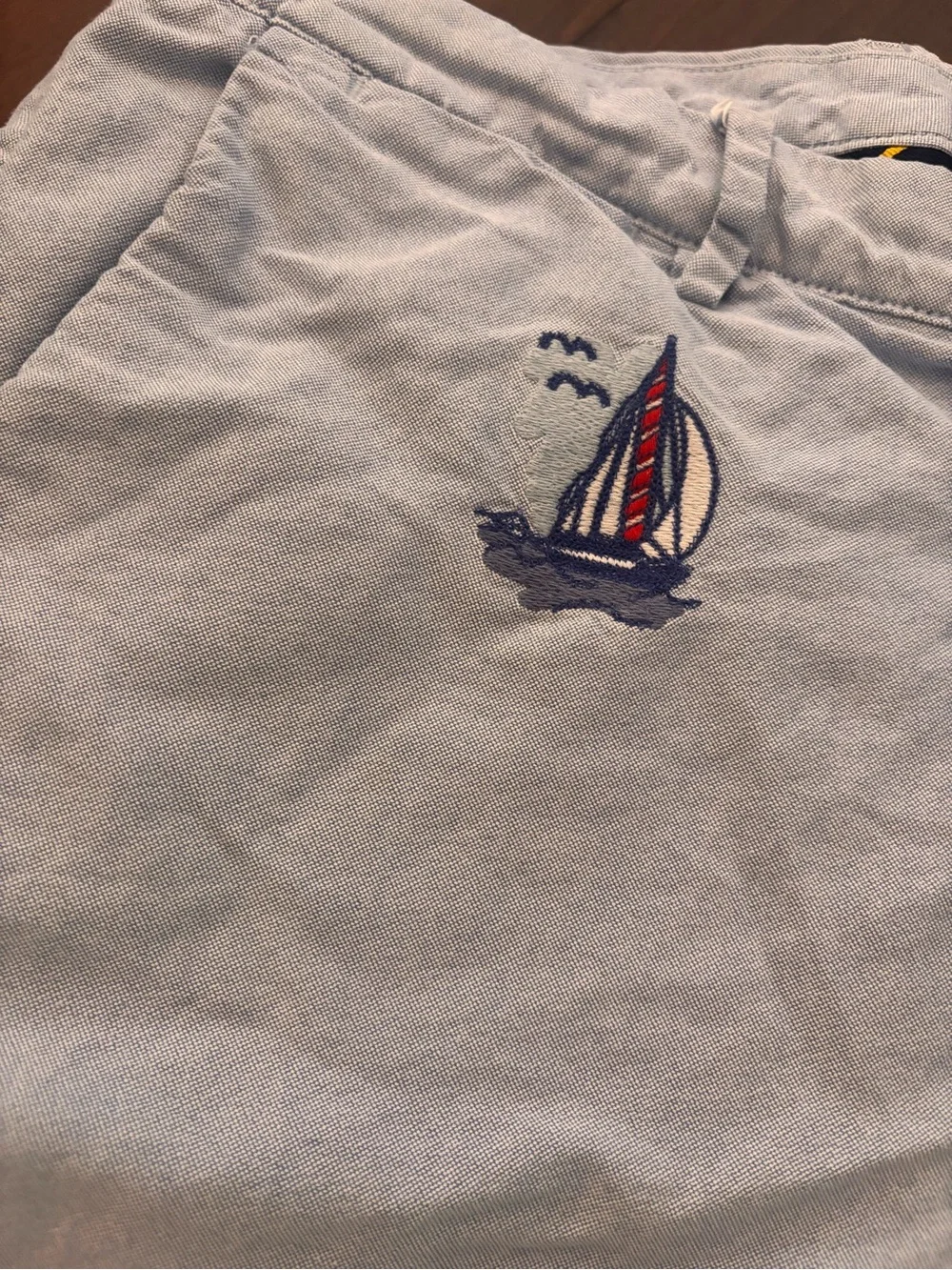 Polo by Ralph Lauren Light Blue Embroidered Polo Bear Shorts